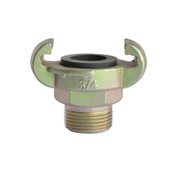 Type européen Accouplement à griffe haute pression Accouplements universels en fonte malléable Gaz de coulée de zinc Filetage NPT/BSP Modèle d'extrémité de tuyau-Tête