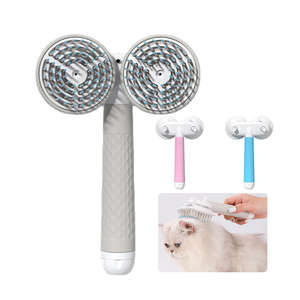 Cepillo de Aseo Electrónico de Doble Cabezal para Mascotas, con Aniones, para Eliminar el Pelo y Masajear, de Acero Inoxidable y ABS Ecológico, para Animales Pequeños - Product Image 4