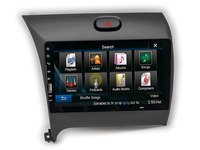 Kit de montage d'autoradio 9 pouces pour tableau de bord, cadre de garniture, plaque de réaménagement de console compatible avec Kia Cerato Forte K3