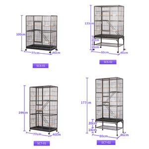 Jaula Grande <span class=keywords><strong>para</strong></span> Pájaros <span class=keywords><strong>de</strong></span> Hierro y Metal <span class=keywords><strong>de</strong></span> Diseño Nuevo, Portátil, <span class=keywords><strong>de</strong></span> Alta Calidad y Lujo, con Bandeja <span class=keywords><strong>de</strong></span> Plástico <span class=keywords><strong>para</strong></span> Loros, Transportín <span class=keywords><strong>para</strong></span> Mascotas - Product Image 2
