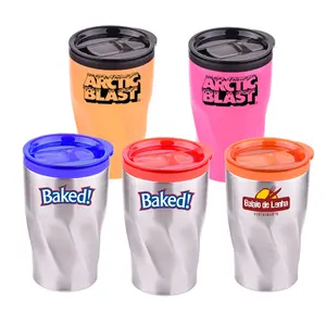 Hot Promotion 12oz Double Wall Stainless Steel Travel Mug Travel Tumbler Plastic Liner Coffee Cup 2023 For Car