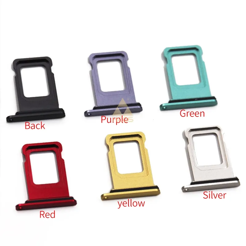 New SIM Card Tray For iPhone 11 Pro Max 11Pro Reader Connector Slot Tray Holder With Waterproof Ring