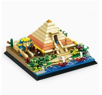 Jouets pour enfants, pyramides de Gizeh, Caire, Égypte, blocs de construction compatibles avec les autres jouets, petits éléments à assembler, cadeau
