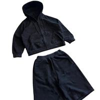 Ensemble de survêtement en molleton de coton OEM ODM de haute qualité, personnalisé, respirant, avec sweat à capuche et short pour homme, idéal pour l'automne