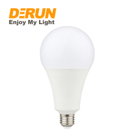 Ampoule LED Derun Lighting haute puissance A60 A65 A70 A80 A95 12W 15W 18W 20W 22W E27 B22 3000K 6500K, personnalisation de la boîte de couleur, LED-A60