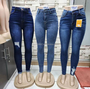 Abbigliamento Overstock da <span class=keywords><strong>donna</strong></span> Skinny Denim cotone elasticizzato <span class=keywords><strong>jeans</strong></span> cinese Stock pantaloni da <span class=keywords><strong>donna</strong></span> alla moda <span class=keywords><strong>jeans</strong></span> <span class=keywords><strong>oversize</strong></span> - Product Image 2