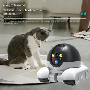 Bidirectionele dialoog Bewegingsdetectie Hond Kat Baby Ouderenbewaking Beveiliging CCTV Draadloze PTZ 360 Robot Baby Huisdiercamera - Product Image 2