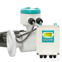 Débitmètre électromagnétique en acier inoxydable de haute précision IP69K pour le traitement des eaux usées et des boues, sortie 4-20mA RS485