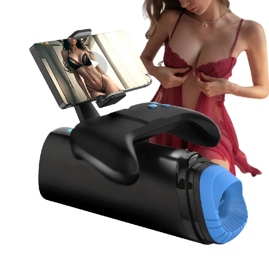 Nouveautés Machine de masturbation entièrement automatique pour hommes avec support de téléphone portable Machine de masturbation orale masculine pour hommes