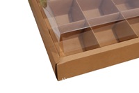 Boîte à cupcakes en papier kraft blanc pour biscuits, macaron, mini gâteau, beignet, boîte de fête de mariage avec fenêtre transparente, 9 pièces