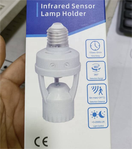 E27 nhựa trắng cảm biến hồng ngoại lampholder <span class=keywords><strong>IR</strong></span> chuyển động đèn cơ sở bóng đèn chủ ánh sáng ổ cắm - Product Image 5