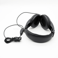 Écouteur de téléphone sur l'oreille bon marché fabriqué en usine 3.5mm avec microphone casque de bureau filaire