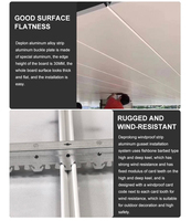 Panneaux de plafond en aluminium Dilan modernes, imperméables, ignifuges, isolants thermiques, insonorisants, anti-moisissures, anti-humidité, en forme de bande