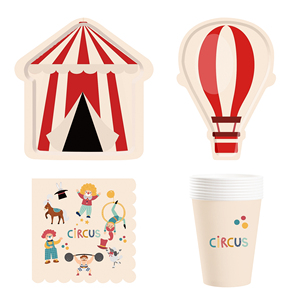 Juego de Vajilla Desechable para Fiesta de Circo DAMAI, Platos, Servilletas y Vasos de Papel, Decoraciones para Fiestas de Cumpleaños, Artículos para Fiestas Infantiles - Product Image 3