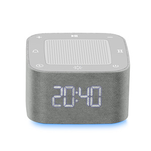 Sonidos relajantes Luz nocturna Altavoz Bluetooth Música Bebé Máquina <span class=keywords><strong>de</strong></span> ruido blanco Con aplicación Reloj despertador digital - Product Image 1
