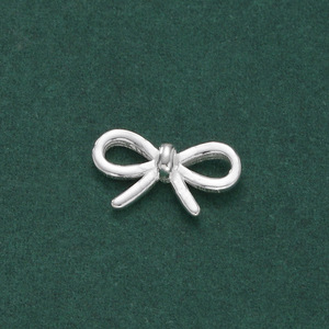 Bow Pendants and <b>Charms</b> Alloy <b>Silver</b> Plated for Bracelet Jewelry Making - Product Image 1