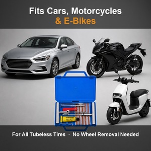 Kit de réparation de pneus tubeless 12 pièces pour voiture, moto, vélo électrique, acier au chrome-vanadium, trousse de réparation de pneus - Product Image 5