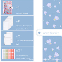 Carnet A6 à feuilles mobiles Binder PP Cover Budget planner Journal Notebook Cash pocket 6Ring Cadeaux pour enfants