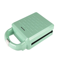 Machine à sandwich automatique 650W 1 tranche 220-240V, plaques à gaufres antiadhésives, plaque multifonctionnelle, grille-sandwich avec voyant lumineux