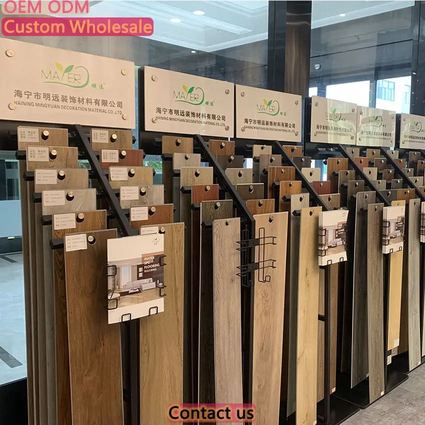 Wholesale OEM ODM Wood Oak Grain Lamin Waterproof 6mm Luxury Click LVT Composite Vinyl Plank Sheets Luxury Spc Flooring