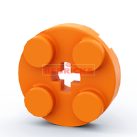 BEBRICKS Série de pièces de construction 4032 Plaque ronde 2x2 avec trou pour axe, ensemble de briques de construction, jouet de construction MOC pour enfants, création