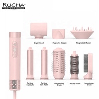 RUCHA 8-in-1 Styler BLDC Haartrockner-Bürste Professioneller Glätter und Lockenstab Styling-Werkzeuge Heißluftbürste