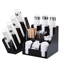 Support à gobelets moderne et minimaliste en acrylique pour boissons – Présentoir commercial pour salons de thé et magasins de lait