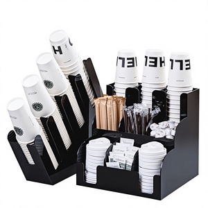 Tempat Cangkir Akrilik Modern Minimalis untuk Minuman, Rak <span class=keywords><strong>Display</strong></span> untuk Kedai Teh Susu Komersial - Product Image 1