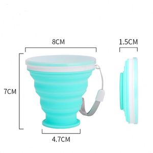 Outdoor Silicone Folding Water Cup Multifunctional Telescopic Water Cup Silicone Folding Cup - Product Image 5