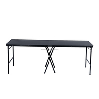 Table de beer pong/tailgate pliable et portable en fer forgé de 8 pieds pour l'extérieur – Mobilier de jardin robuste et moderne