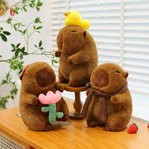 Cartoon Capybara Pluche Speelgoed Snack Rugzak Met Stokbrood Frietjes Donut Croissant Decor Verjaardagscadeaus Klauw Machines - Product Image 4
