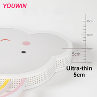 Lampu Langit-langit LED Kreatif Awan Kartun Kamar Anak-anak Akrilik Ultra-tipis Desain Modern Basis Besi YOUWIN Tiga Warna