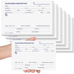 6 blocs de formulaires de prescription téléphonique avec 50 feuilles pour usage en clinique (médecin, pharmacien, vétérinaire) - Product Image 1