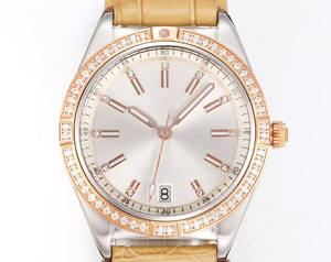 Montre mécanique automatique de luxe haut de gamme avec lunette incrustée de diamants, en acier inoxydable et verre saphir, élégance et charme. - Product Image 3