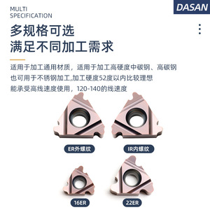 Triangle Thread Cutting Insert 16ER/NR 6RD For CNC Lathe <b>Machining</b> Center Turning Tool - Product Image 2