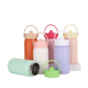 Bouteille isotherme sous vide pour enfants en acier inoxydable 12oz 14oz 16oz avec <span class=keywords><strong>bouchon</strong></span> à paille, garde au froid et au chaud pendant 12h - Product Image 6