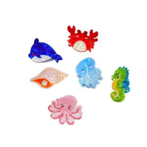 Pince à cheveux Ocean Series 7 cm pour femmes et filles avec motif créatures marines - Product Image 1
