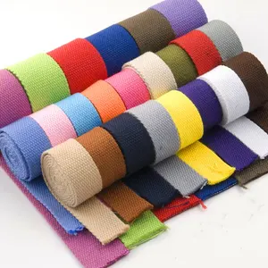 20MM Colorful Cotton Canvas Webbing/Bias/Ribbon Bag Belt Strap For Garments Diy Crafts Accessories