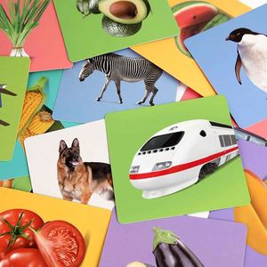 Stimulations visuelles pour nouveau-nés, développement sensoriel du cerveau, cartes mémoire contrastées noir et blanc, cartes mémoire colorées pour bébés - Product Image 2
