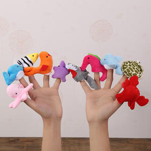 10 Stks/partij Baby Pluche Speelgoed Happy Familie Leuke Cartoon Dier Vinger Pop Hand Baby Jongens Meisjes Leren Speelgoed Geschenken Figuren Pop - Product Image 5