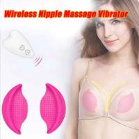 Hot Selling Silikon Wireless Fernbedienung Brust stimulation Massage gerät Weiblich Vibrierende Brust paste Flirten Sex Produkte