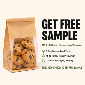 Bolsas <span class=keywords><strong>para</strong></span> Galletas de Papel Kraft con Ventana, Termosellables, <span class=keywords><strong>para</strong></span> Panadería, Bolsas de Papel <span class=keywords><strong>para</strong></span> Pan, Color Marrón, Transparentes, con Logotipo Personalizado Impreso - Product Image 5