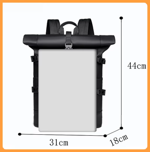 Sac à dos pour ordinateur portable 2026 à fermeture roll-top, grande capacité, imperméable et résistant aux rayures, pour étudiants et professionnels (hommes et femmes) - Product Image 3
