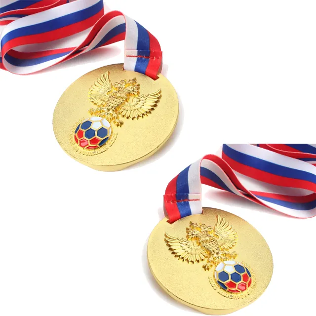 Wholesale Cheap Custom Gold Plated Souvenir Metal Sports Award Medal And Trophy