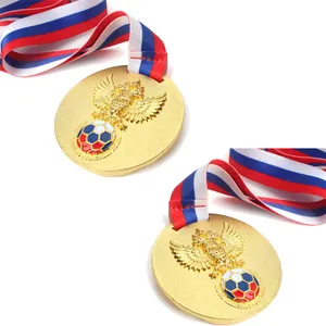 Großhandel Günstige Benutzer definierte Vergoldete Souvenir Metal Sports Award Medaille Und Trophäe
