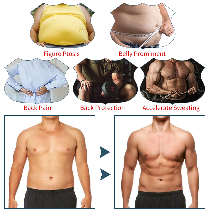 ZOYIAME Mens Shaper Double Compression Tighten Sauna Sweat Workout Waist Belt