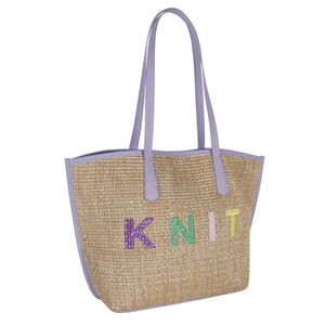 Bolsa de Compras de Paja para Mujer, de Lujo, Resistente al Agua, con Correa de Hombro con Cuentas Brillantes y Logotipo Personalizado, para Uso en la Playa, Invierno, Otoño y Verano - Product Image 2