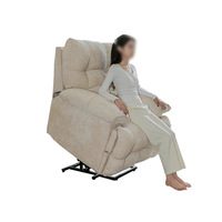Fauteuil inclinable électrique pour personnes âgées avec repose-tête, assistance à la position debout, massage, hauteur réglable, tissu, télécommande, utilisation à domicile