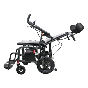 Kursi Roda Elektrik Lipat yang Dapat Disesuaikan dengan Jok Jala Bernapas, Sandaran Tangan Dapat Dilipat, Motor 180W, Mode Ganda, Pabrik OEM - Product Image 4