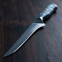 Couteau à désosser commercial VG10 en acier Damas, manche en résine, 15 cm, tranchant pour la découpe des os, idéal pour la viande de bœuf/porc et l'abattage.